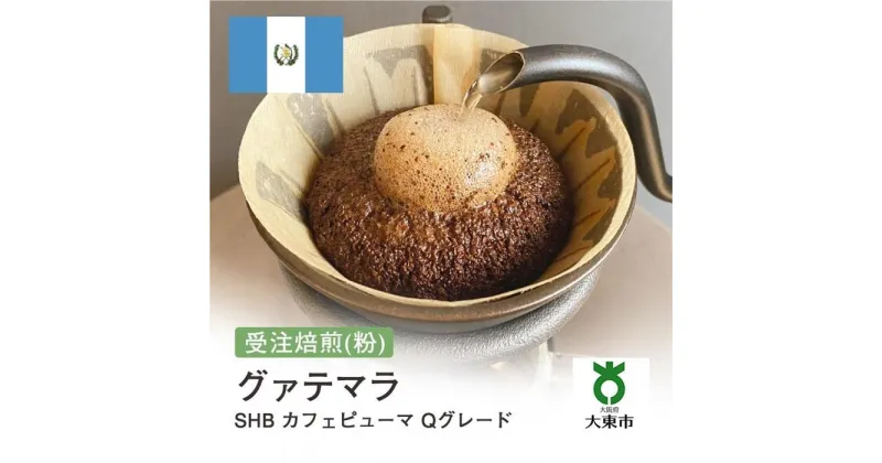 【ふるさと納税】[ 粉 ]#49 受注焙煎！310g グァテマラSHB カフェピューマ Qグレード 珈琲粉 コーヒー粉 自家焙煎 | 珈琲 コーヒー 焙煎 カフェ 大阪府大東市