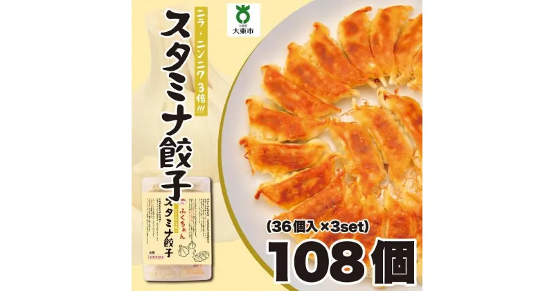 【ふるさと納税】【大阪名物】大阪ふくちぁんスタミナ餃子 冷凍生餃子 108個 ［36個入×3セット］ | ギョウザ ギョーザ 冷凍餃子 冷凍 生餃子 おつまみ おかず 惣菜 国産豚肉 国産野菜 中華 焼くだけ 詰合せ 大容量 人気 おすすめ 送料無料 ニンニク