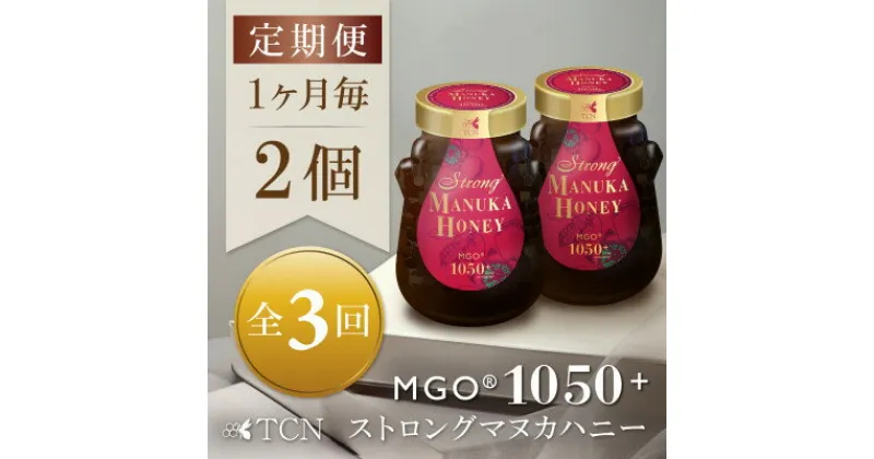 【ふるさと納税】【毎月定期便】ストロングマヌカハニー【MGO1050+】500g×2個　全3回【配送不可地域：離島】【4050119】