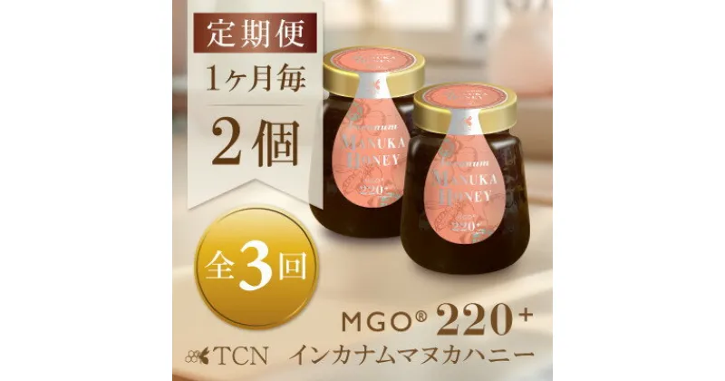 【ふるさと納税】【毎月定期便】インカナム マヌカハニー【MGO220+】250g×2個　全3回【配送不可地域：離島】【4050143】