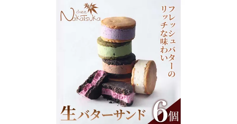 【ふるさと納税】生バターサンド(合計6個)スイーツ セット バターサンド お菓子 洋菓子 フレッシュバター 生バター クリーム クッキー ギフト お土産 プレゼント 贈答 お取り寄せ ピスタチオ 人気【m02-02】【シェ・ナカツカ】