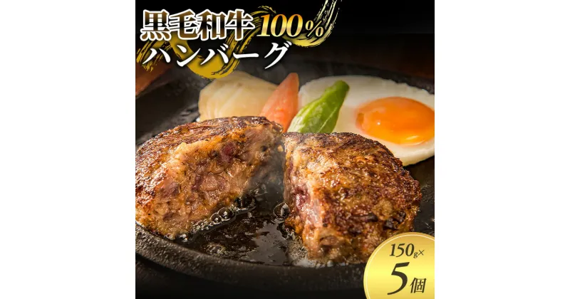 【ふるさと納税】黒毛和牛 100％ ハンバーグ 150g 5個 セット 国産 牛壱 国産牛100％ 黒毛和牛100％ 冷凍 惣菜 おかず 真空パック 煮込みハンバーグ お肉 肉 牛肉 牛 淡路島 たまねぎ 手作り ギフト 贈り物 プレゼント 大阪 柏原市　【 大阪府柏原市 】