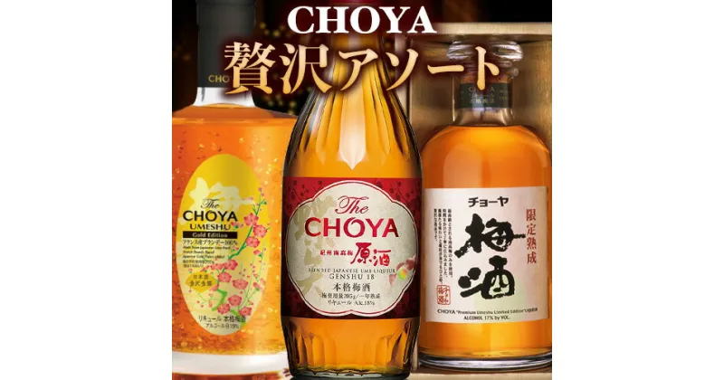 【ふるさと納税】贅沢アソート Gold Edition 500ml 限定熟成梅酒 720ml The CHOYA 紀州南高梅原酒 700ml 羽曳野商工振興株式会社《30日以内に出荷予定(土日祝除く)》大阪府 羽曳野市 送料無料 梅酒 梅 酒 CHOYA チョーヤ チョーヤ梅酒 お酒 熟成 限定