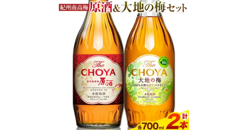 【ふるさと納税】THE CHOYA 紀州南高梅 原酒 700ml 大地の梅 700ml 計2本 セット 飲み比べ 羽曳野商工振興株式会社《30日以内に出荷予定(土日祝除く)》大阪府 羽曳野市 送料無料 梅酒 梅 酒 CHOYA チョーヤ チョーヤ梅酒 お酒 紀州 南高梅 大地の梅