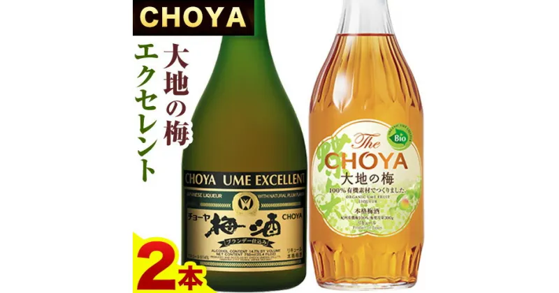 【ふるさと納税】THE CHOYA 大地の梅 700ml EXCELLENT エクセレント 750ml 計2本 セット 飲み比べ 羽曳野商工振興株式会社《30日以内に出荷予定(土日祝除く)》大阪府 羽曳野市 送料無料 梅酒 梅 酒 CHOYA チョーヤ チョーヤ梅酒 お酒 紀州 南高梅