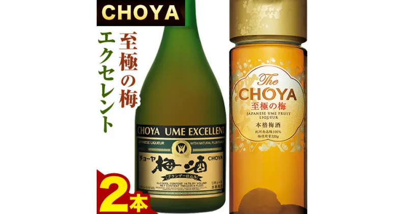 【ふるさと納税】THE CHOYA 至極の梅 650ml EXCELLENT エクセレント 750ml 計2本 セット 飲み比べ 羽曳野商工振興株式会社《30日以内に出荷予定(土日祝除く)》大阪府 羽曳野市 送料無料 梅酒 梅 酒 CHOYA チョーヤ チョーヤ梅酒 お酒 紀州 南高梅