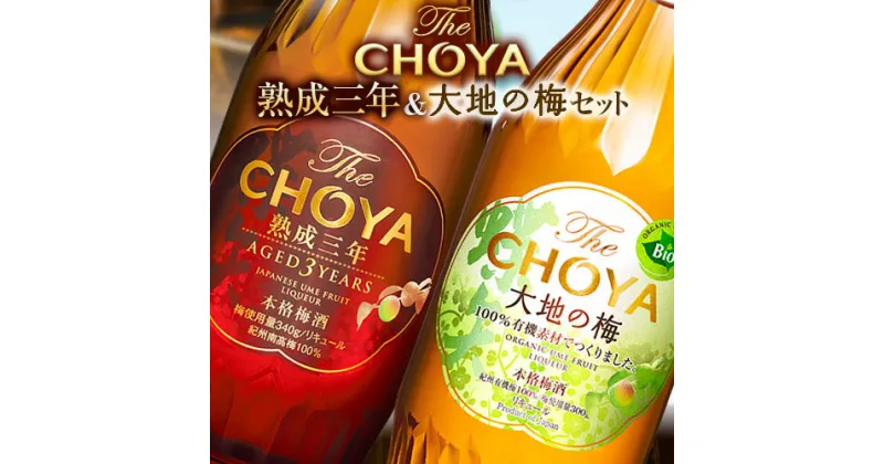 【ふるさと納税】THE CHOYA 熟成三年 大地の梅 各 700ml × 2本 セット 飲み比べ 羽曳野商工振興株式会社《30日以内に出荷予定(土日祝除く)》大阪府 羽曳野市 送料無料 梅酒 梅 酒 CHOYA チョーヤ チョーヤ梅酒 お酒 熟成 3年 大地の梅