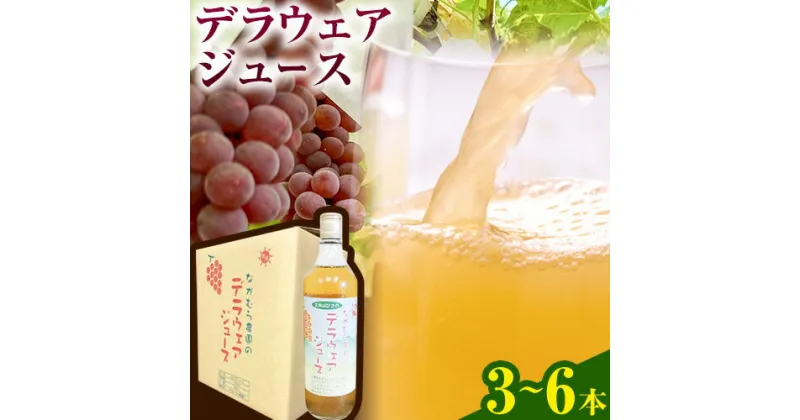 【ふるさと納税】デラウェア ジュース 720ml 3本 または 6本 有限会社なかむら農園《30日以内に出荷予定(土日祝除く)》大阪府 羽曳野市 ジュース 飲料品 ドリンク ぶどう ブドウ 葡萄 送料無料