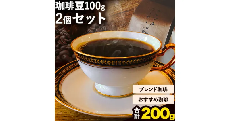 【ふるさと納税】 ブレンド コーヒー 珈琲豆 100g 2個 セット ブレンド 珈琲 おすすめ 珈琲 アップルコーヒー 《30日以内に出荷予定(土日祝除く)》 大阪府 羽曳野市 こーひー 珈琲 コーヒー