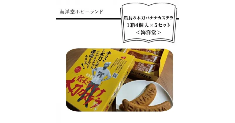 【ふるさと納税】 海洋堂ホビーランド「館長の木刀バナナカステラ」 1箱4個入×5セット【館長の木刀バナナカステラ 海洋堂ホビーランド 館長 木刀 バナナカステラ 運命をかける 大阪府 門真市 】