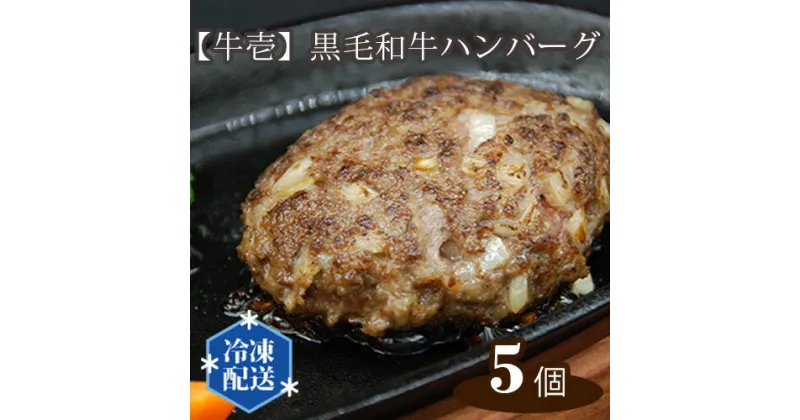 【ふるさと納税】No.147 【牛壱】黒毛和牛ハンバーグ5個（約150g×5個） ／ 牛肉 加工肉 真空パック 送料無料 大阪府