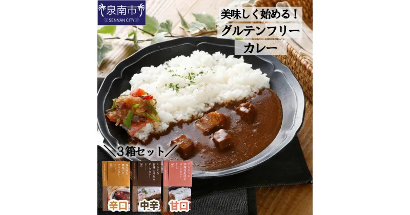 【ふるさと納税】ゆるっとグルテンフリー カレービーフ・ポーク・バターチキン3食セット グルテンフリー カレー ビーフカレー ポーク バターチキン レトルトカレー カレーライス 備蓄 防災 保存食 セット お歳暮