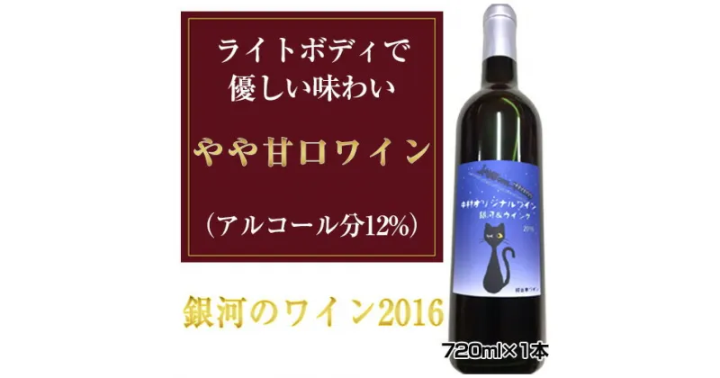 【ふるさと納税】No.037 銀河のワイン2016　720ml×1本 ／ お酒 平成28年度全国果樹・技術経営コンクール農林水産大臣賞受賞 アルコール 送料無料 大阪府