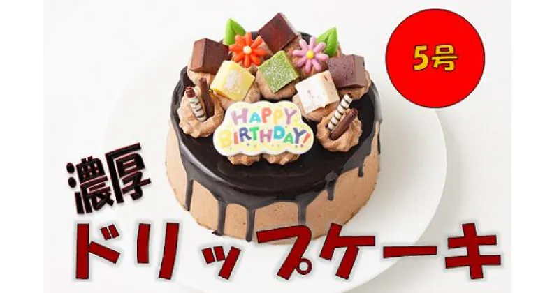 【ふるさと納税】ドリップ ケーキ 5号 直径15cm ホールケーキ チョコ チョコレート チョコケーキ スイーツ デザート おやつ お菓子 パーティ 誕生日 記念日 お祝い 贈答用 ギフト プレゼント 贈り物 お取り寄せ 冷凍 送料無料