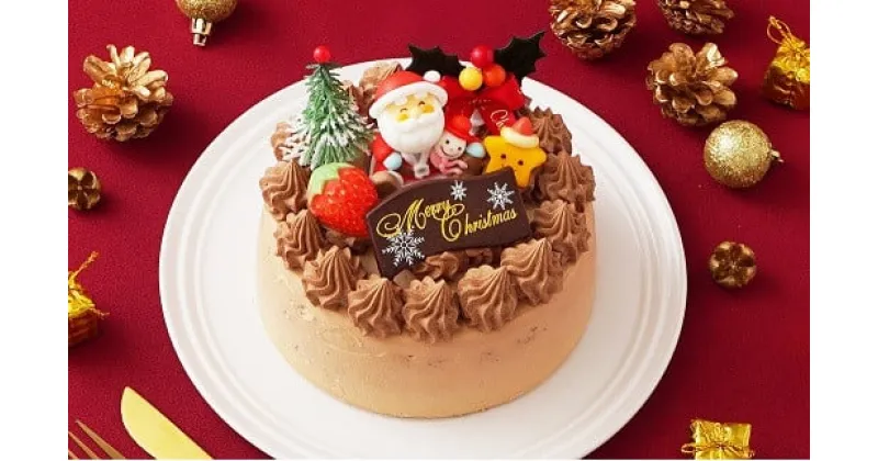 【ふるさと納税】生チョコ クリスマス ケーキ 予約 ケーキ 洋菓子 お菓子 スイーツ クリスマス かわいい おしゃれ 美味しい 冷凍 5号 15cm チョコレート 送料無料【2024年12月20日から23日発送予定】