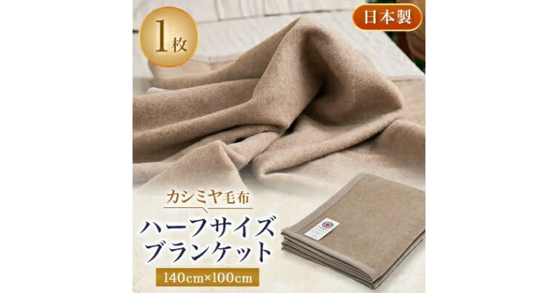 【ふるさと納税】カシミヤ毛布　ハーフサイズブランケット　140cm×100cm　お昼寝にも最適なサイズです【1253541】