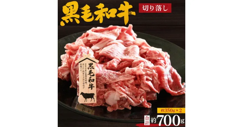 【ふるさと納税】No.201 黒毛和牛　切り落し　約700g（約350g×2） ／ 牛肉 切落し カット 送料無料 大阪府