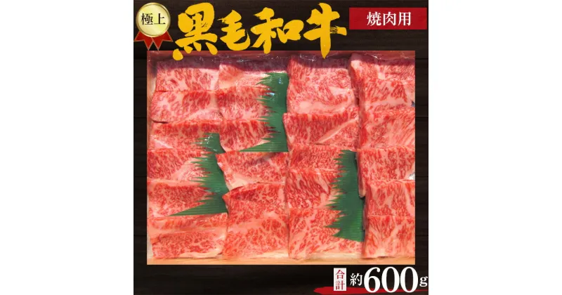 【ふるさと納税】No.213 極上　黒毛和牛　焼肉用肉　計約600g ／ 牛肉 ロース やきにく 送料無料 大阪府