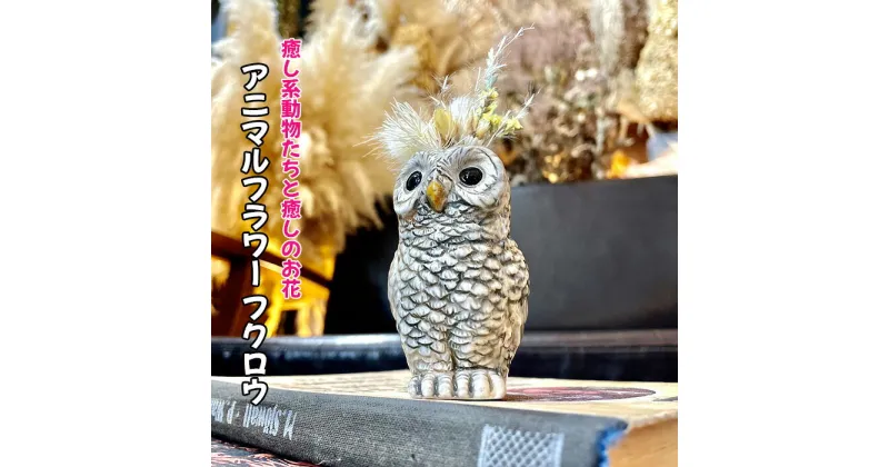 【ふるさと納税】No.322 アニマルフラワー（フクロウ） ／ 陶器 動物 癒し 花 ふくろう 梟 送料無料 大阪府