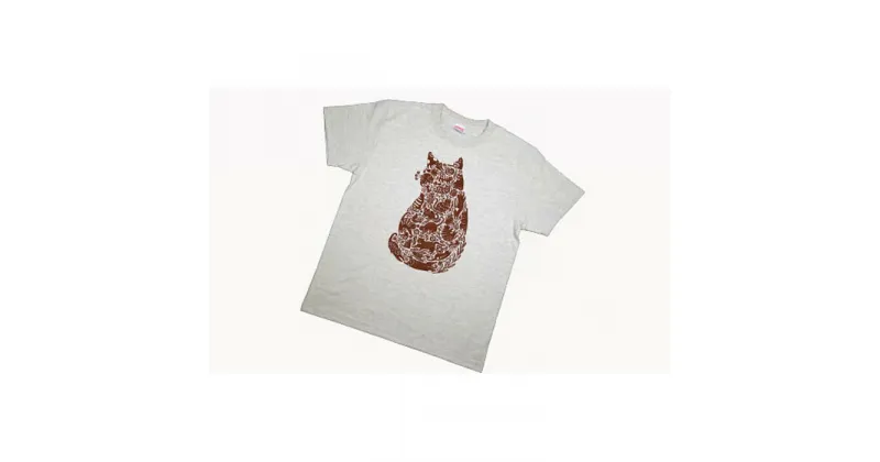 【ふるさと納税】作家 ゴーあやの 猫シルエットTシャツ