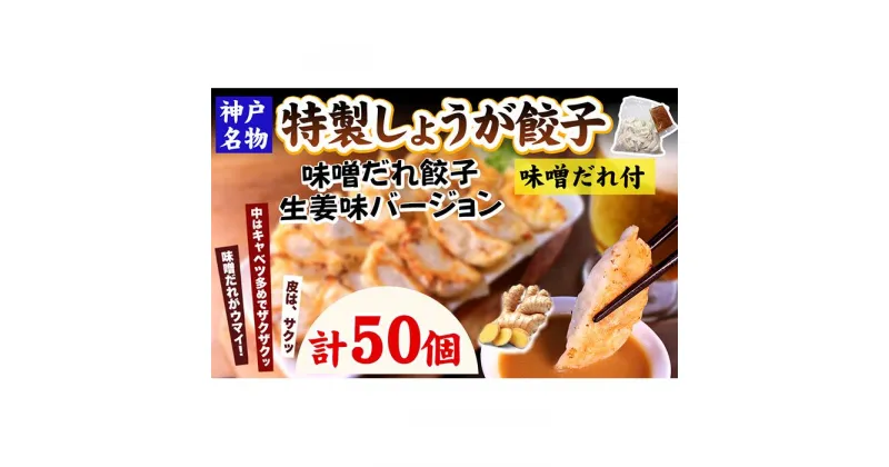 【ふるさと納税】【ギョーザ専門店イチロー】特製しょうが餃子50個（味噌だれ付）