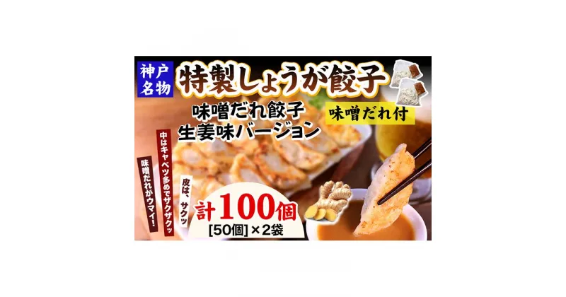 【ふるさと納税】【ギョーザ専門店イチロー】特製しょうが餃子100個（味噌だれ付）