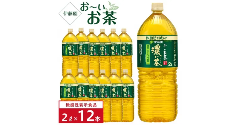 【ふるさと納税】【機能性表示食品】お～いお茶　濃い茶　 2L×2ケース（12本）