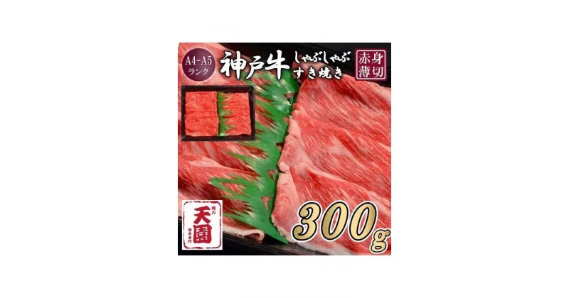 【ふるさと納税】【肉の天園】神戸牛 赤身 モモ しゃぶしゃぶすき焼き300g | 牛肉 神戸牛 お肉 にく 食品 兵庫産 人気 おすすめ 送料無料 ギフト