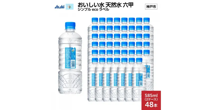 【ふるさと納税】アサヒ おいしい水 天然水 六甲 シンプルeco　ラベルPET585ml×48本(24本入り2ケース) | 飲料 ソフトドリンク 人気 おすすめ 送料無料