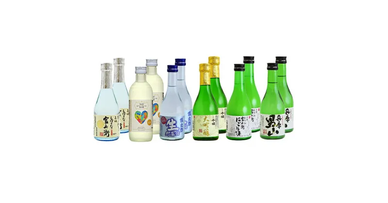 【ふるさと納税】日本酒 飲み比べセット 300ml×12本 ずらり飲み比べ セット 名城酒造 播州の地酒 播州 兵庫 男山 官兵衛 にごり酒 濁り酒 大吟醸酒 大吟醸 銀次郎 飲み比べ お酒 酒 アルコール 兵庫県　 姫路市