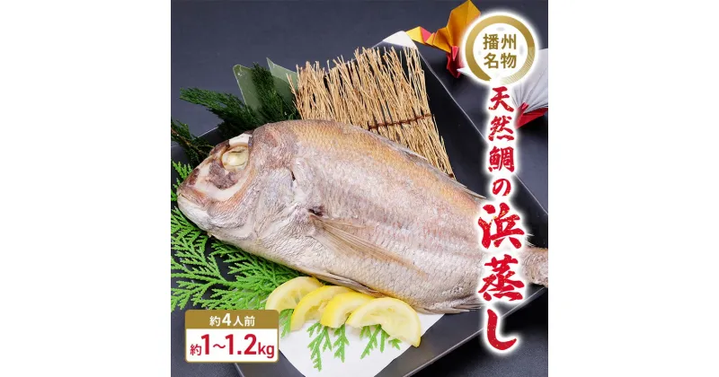 【ふるさと納税】播州名物　天然鯛の浜蒸し 約1kg～1.2kg 【約4人前】/ 祝い鯛 お食い初め 長寿祝い　魚貝類・タイ・鯛・祝い鯛・お食い初め・長寿祝い・マダイ・真鯛・約4人前