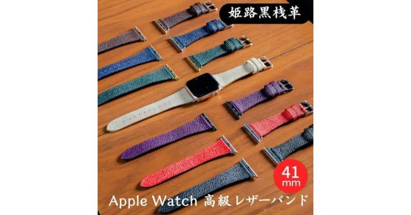 【ふるさと納税】腕時計 バンド 姫路黒桟革 Apple Watch 高級レザーバンド 41mm 替えベルト 革 レザーバンド アップルウォッチ スマートウォッチ 交換 交換ベルト　 替えバンド