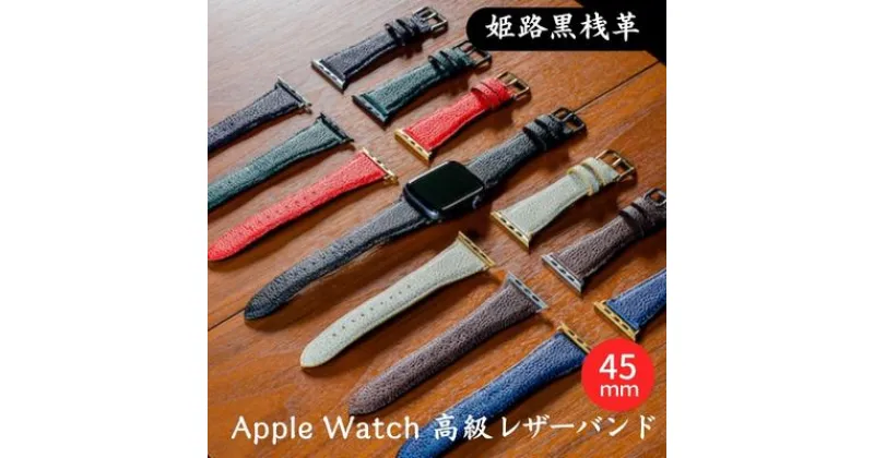 【ふるさと納税】腕時計 バンド 姫路黒桟革 Apple Watch 高級レザーバンド 45mm 替えベルト 革 レザーバンド アップルウォッチ スマートウォッチ 交換 交換ベルト　 替えバンド