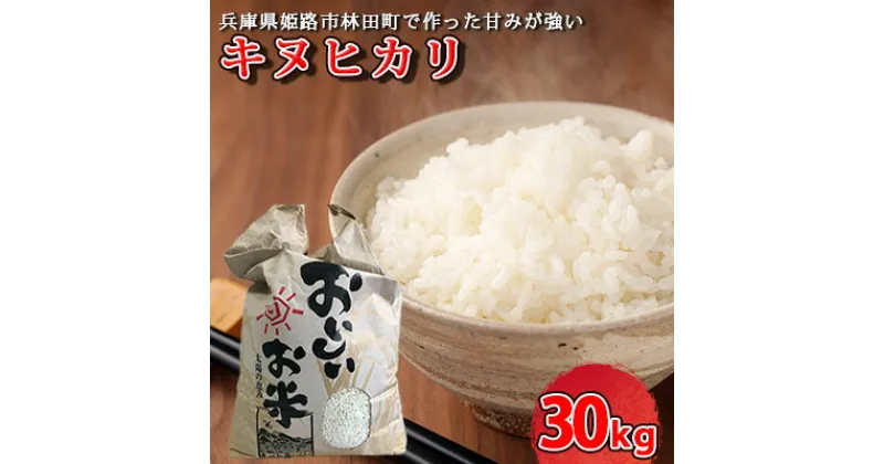 【ふるさと納税】 [令和6年産　新米]＜7～14営業日以内に発送予定＞きぬひかり30キロ 兵庫県姫路市産　新米　白米　米　お米　 お米 精米 白米 ご飯 甘みが強い ツヤ キヌヒカリ もっちりとした食感 単一原料米 おいしいお米