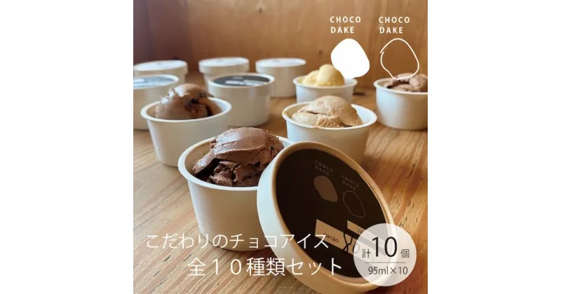 【ふるさと納税】チョコレート専門店 こだわりの 濃厚チョコレート アイスクリーム 10種類 詰合せ 各95ml×10個 ギフト カップアイス チョコレート チョコアイス ショコラ 濃厚 スイーツ 内祝　 お菓子 スイーツセット デザート ひんやりスイーツ