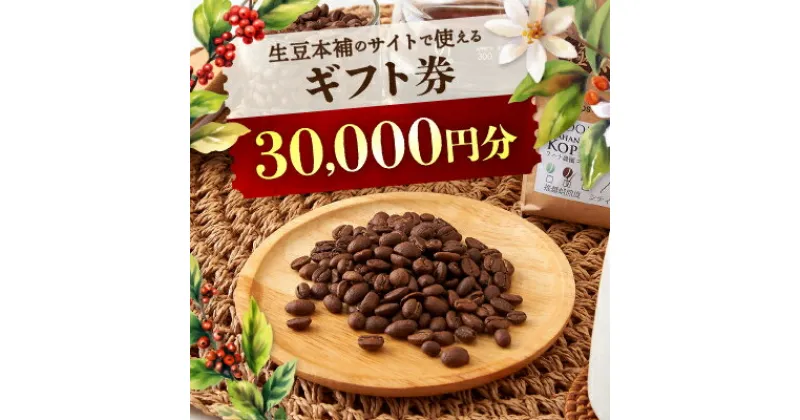 【ふるさと納税】生豆本舗で使える30,000円ギフト券【1428340】