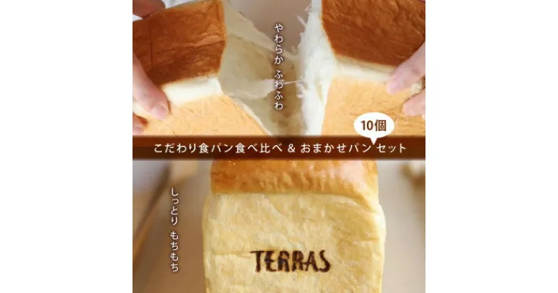 【ふるさと納税】【TERRAS】こだわり食パン食べ比べ&おまかせパン10個セット〈冷凍〉【配送不可地域：離島】【1519931】