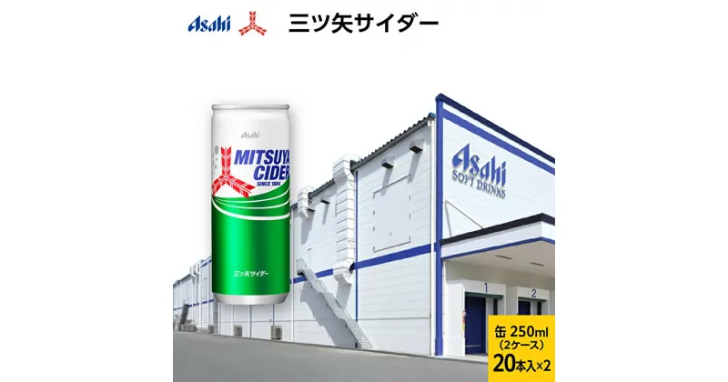 【ふるさと納税】三ツ矢サイダー 缶250ml 40本 (20本入×2ケース)　飲料類・炭酸飲料