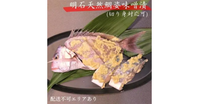 【ふるさと納税】明石天然鯛姿味噌漬（切り身対応可）　 魚貝類 漬魚 味噌漬け タイ 鯛 天然鯛 丸ごと 味噌 簡単調理 切り身 上質