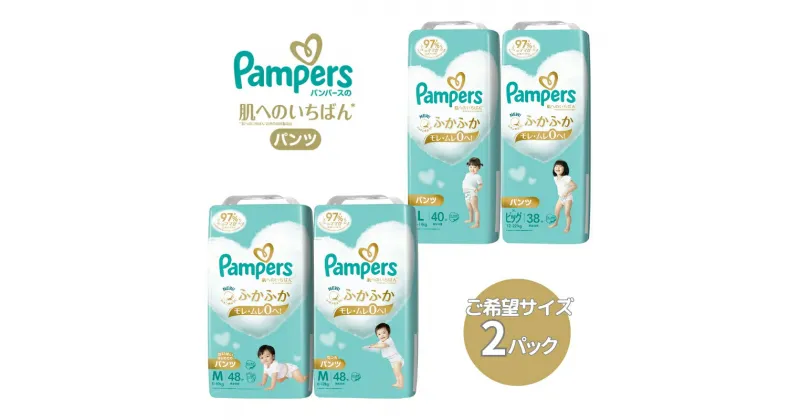 【ふるさと納税】[パンツタイプ] パンパース 「 肌いち 」 2パック[ Pampers おむつ オムツ ]　 ベビー用品 赤ちゃん用品 紙おむつ Wレイヤー構造 ふかふか 日用品 幼児 乳児 子供 ベビー 孫