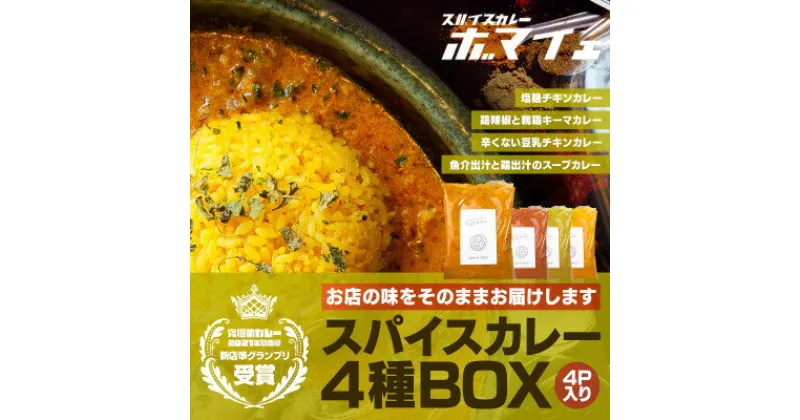 【ふるさと納税】スパイスカレー4種BOX【配送不可地域：離島】【1367067】