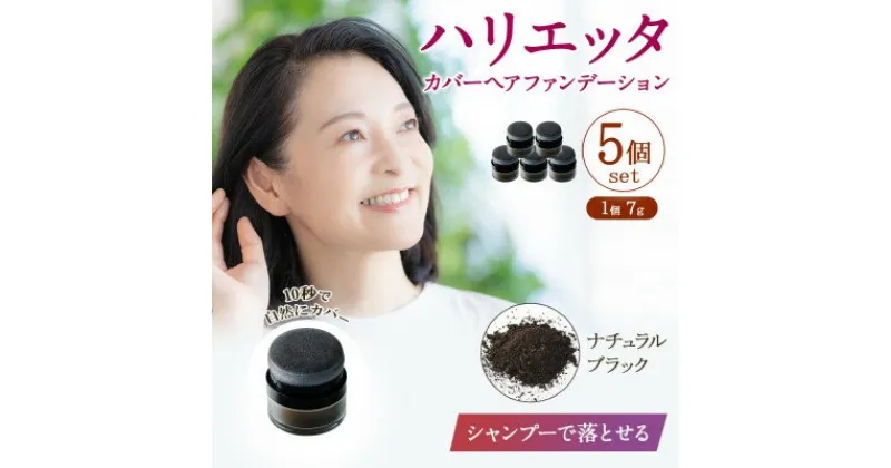 【ふるさと納税】ハリエッタ カバーヘアファンデーション(ナチュラルブラック)5セット 兵庫県 西宮市【1516482】