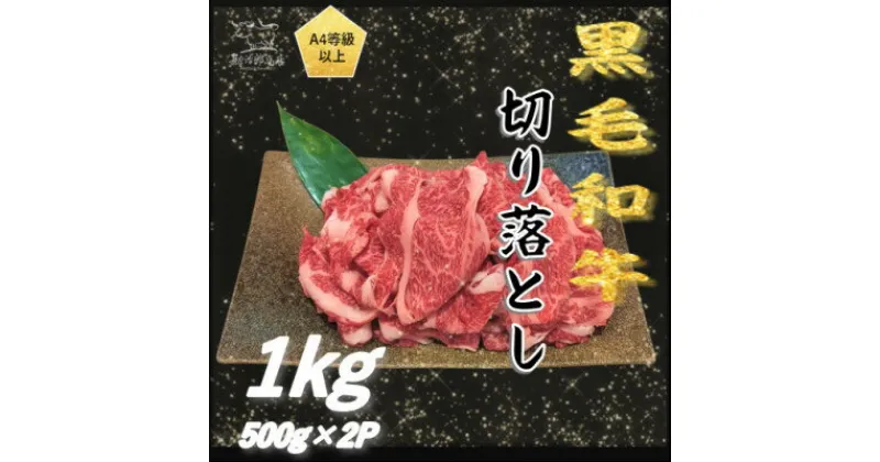 【ふるさと納税】【A4以上】勘治郎の特選黒毛和牛切り落とし1kg(500g×2P)【配送不可地域：離島】【1535633】