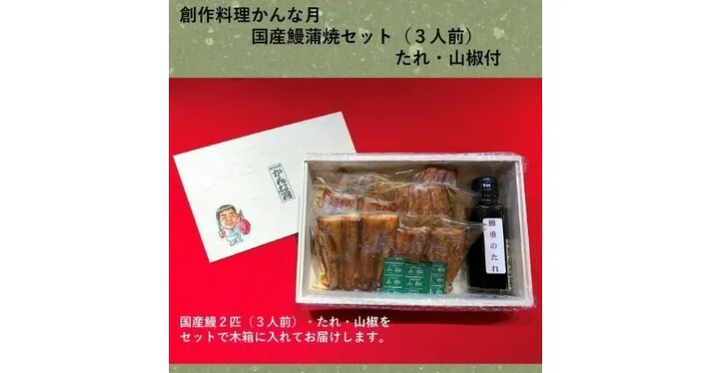 【ふるさと納税】国産うなぎ蒲焼き（3人前）　うなぎ・鰻・国産・ウナギ・かば焼き・3人前