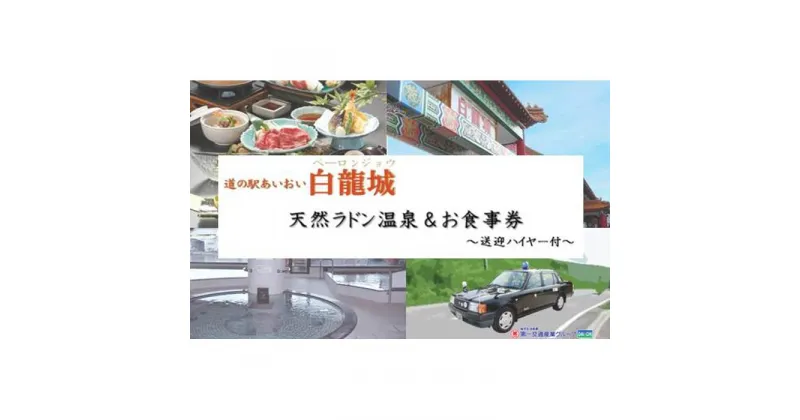 【ふるさと納税】道の駅　あいおい白龍城（ペーロン城）天然ラドン温泉＆お食事券　1名さま～送迎ハイヤー付～