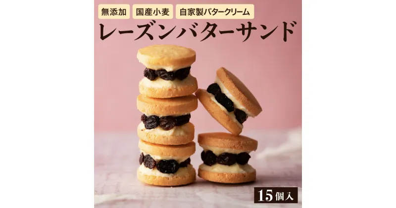 【ふるさと納税】レーズンバターサンド 15個入り キノシタ バターサンド ギフトボックス入り 濃厚 クッキー スイーツ 冷たい おしゃれ お取り寄せ お菓子 レーズンサンド プレゼント 手土産 洋菓子 焼き菓子 誕生日 内祝い プチギフト スイーツ ギフト