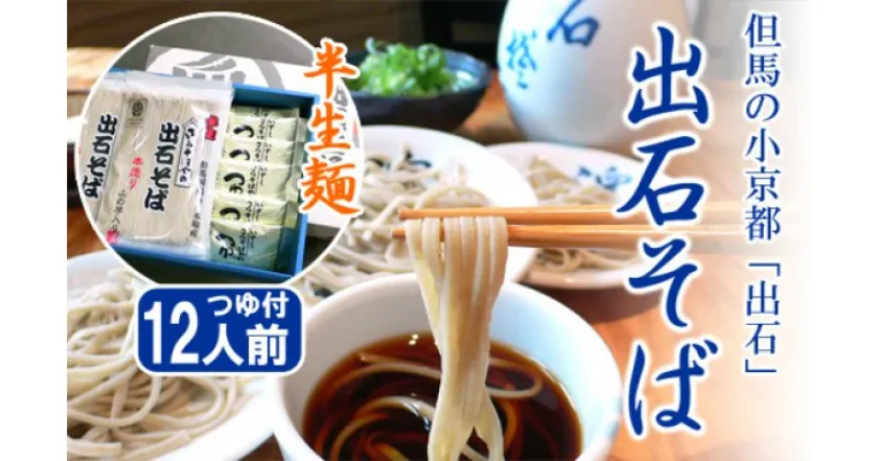 【ふるさと納税】蕎麦つゆ付 出石そば 半生麺 12人前 / 出石蕎麦 但馬 皿そば ソバ 蕎麦 ざるそば ざる蕎麦