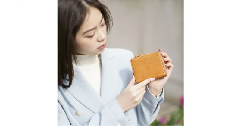 【ふるさと納税】豊岡財布 anti-mode style OLIVE Compact Wallet（AW700）タン / 財布 小財布 小銭入れ 本革 キーケース機能付き メンズ レディース