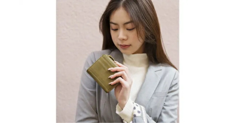 【ふるさと納税】豊岡財布 anti-mode style OLIVE Compact Wallet（AW700）オリーブ / 財布 小財布 小銭入れ 本革 キーケース機能付き メンズ レディース