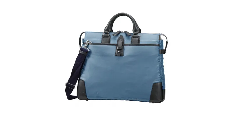 【ふるさと納税】豊岡鞄 For the Blue Soft Briefcase Oブルー / ブリーフケース A4 ビジネス ショルダーバッグ 2way レディース メンズ バッグ